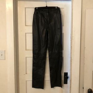 Wilson’s black leather pants